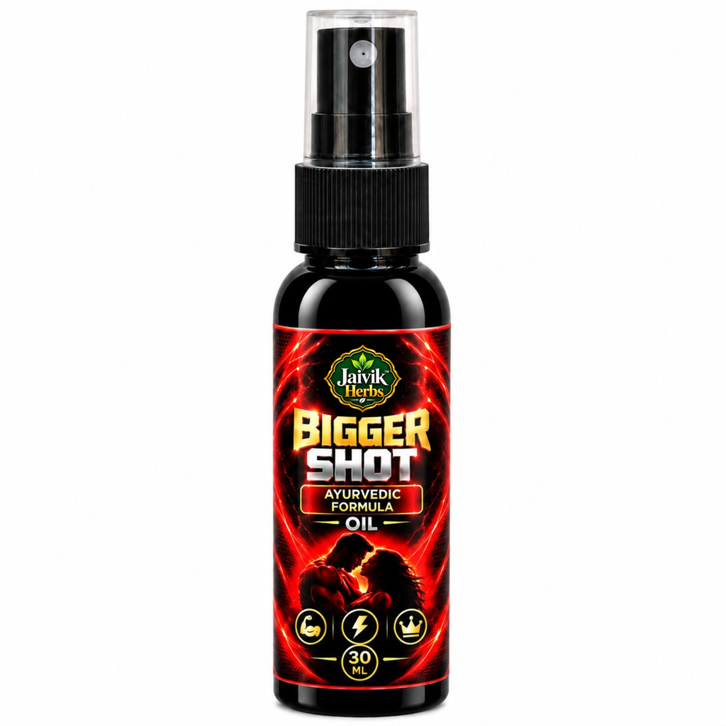 Jaivik Herbs Bigger Shot Ayurvedic Formula Oil – 30 ml Spray Bottle